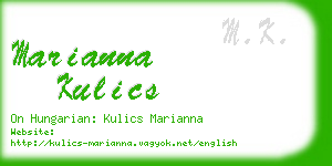 marianna kulics business card